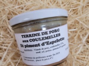 Terrine de Porc Coulemelles – Piment d’Espelette