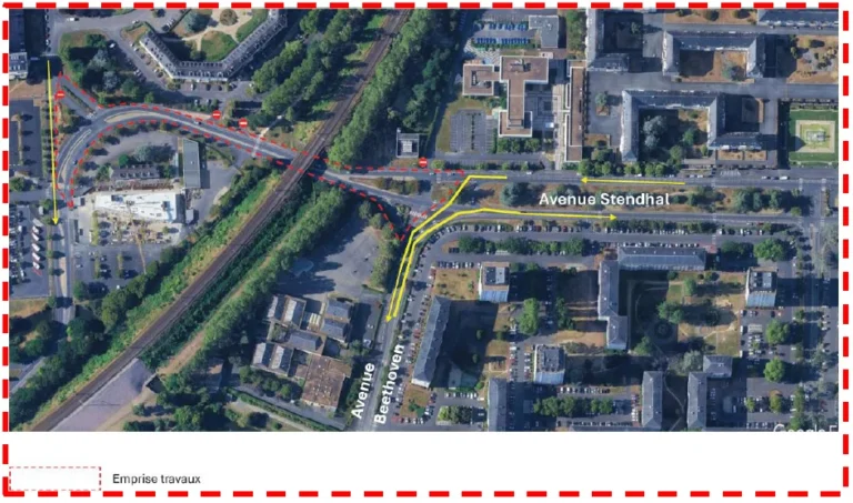 Tramway à Tours : l'avenue Stendhal ferme ses portes pour deux mois de travaux