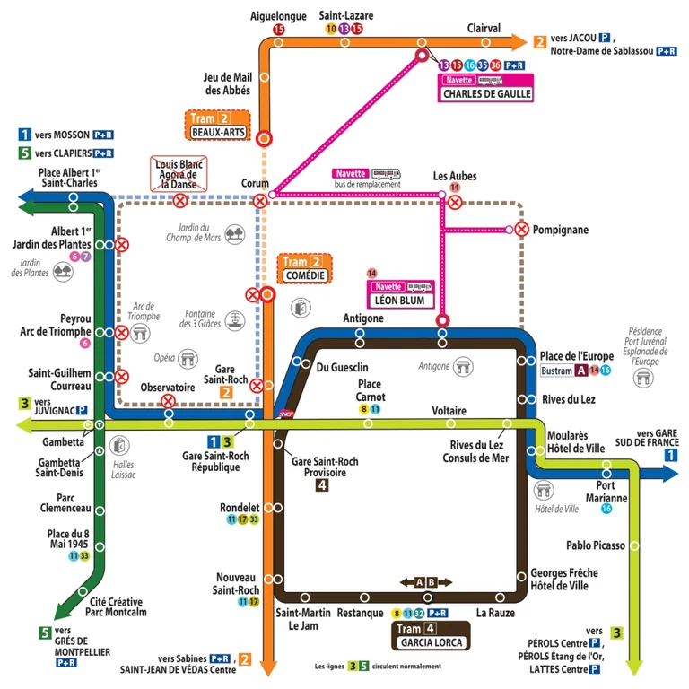 À Montpellier, l’été se complique sur plusieurs lignes de tram