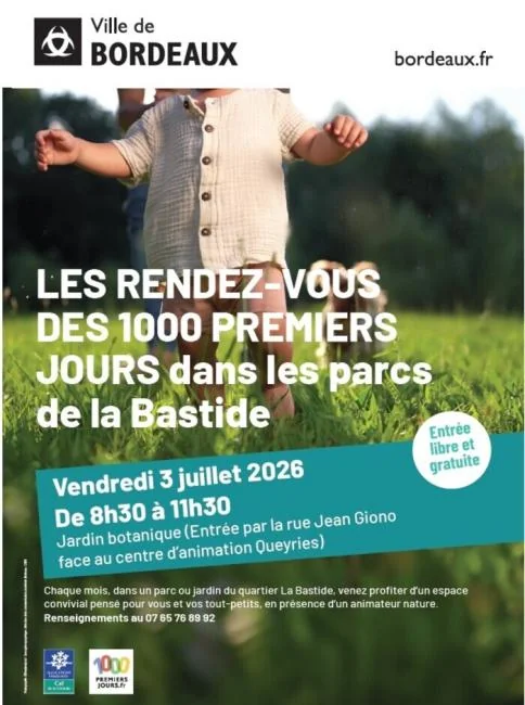 1000 premiers jours à Bordeaux : matinée gratuite au Jardin botanique