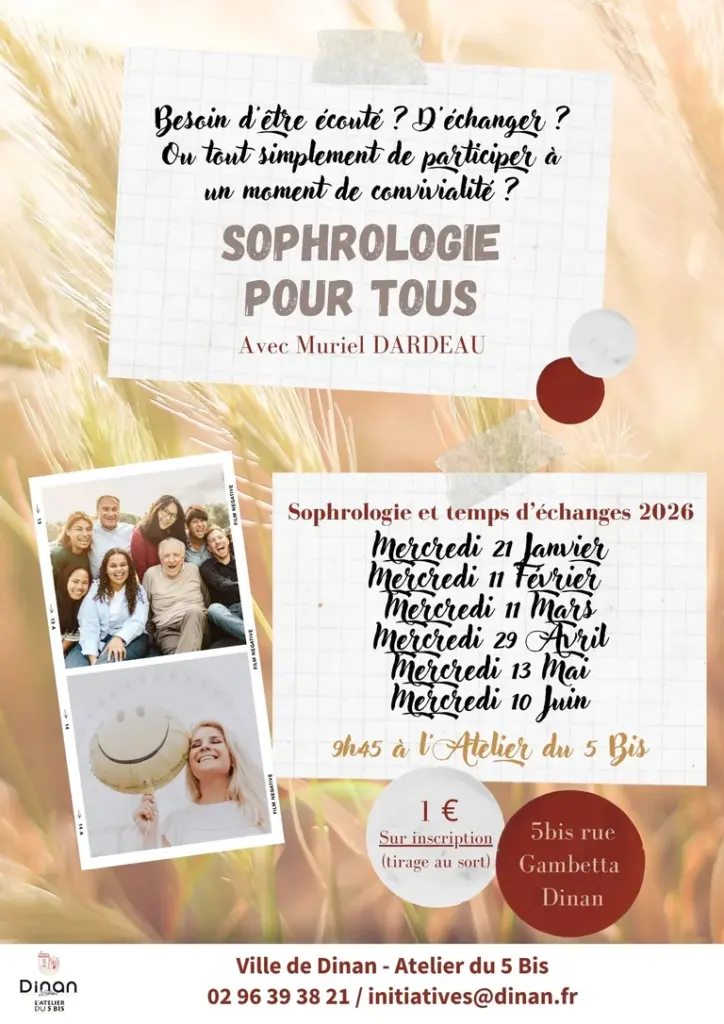 Café sophro à Dinan : un mercredi par mois pour 1 €