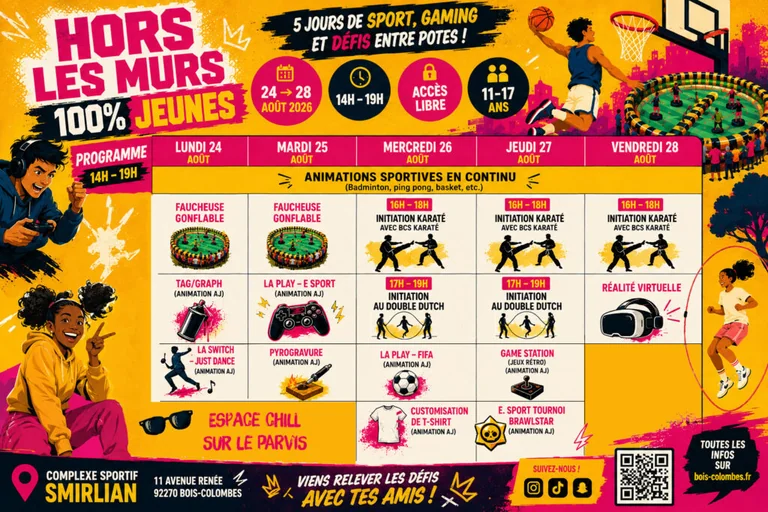 À Bois-Colombes, 5 après-midi sportives gratuites pour les 11-17 ans
