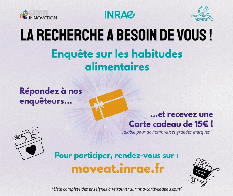 Montpellier : 15 € à gagner en participant à l'enquête INRAE sur vos courses