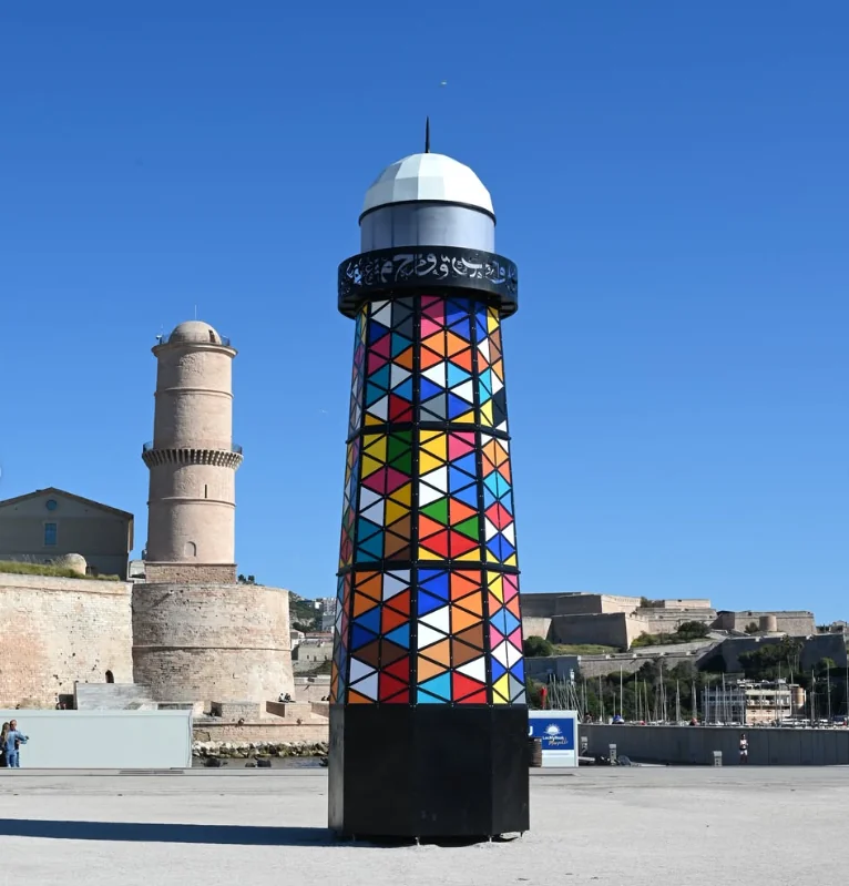 À Montpellier, un phare de Gaza illumine l'Esplanade Charles de Gaulle